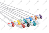 Midmark Compatible One Piece Reusable ECG Cable - AHA - 10 Leads Grabber