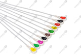 Midmark Compatible One Piece Reusable ECG Cable - IEC - 10 Leads Snap