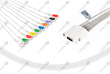 Midmark Compatible One Piece Reusable ECG Cable - IEC - 10 Leads Snap