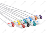 Marquette Compatible One Piece Reusable ECG Cable - AHA - 10 Leads Grabber