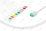 Marquette Compatible One Piece Reusable ECG Cable 10 Leads Snap