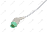 Fukuda Compatible One Piece Reusable ECG Cable - AHA - 10 Leads Grabber
