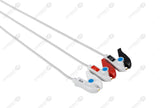 AAMI 5Pin Compatible One Piece Reusable ECG Cable - AHA - 3 Leads Grabber