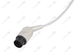 Nihon Kohden Compatible One Piece Reusable ECG Cable - AHA - 3 Leads Snap