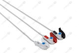 Nihon Kohden Compatible One Piece Reusable ECG Cable - AHA - 3 Leads Grabber
