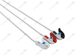 Nihon Kohden Compatible One Piece Reusable ECG Cable - AHA - 3 Leads Grabber