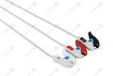 GE Corometrics Maternal ECG Compatible One Piece Reusable ECG Cable - AHA - 3 Leads Grabber