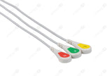 Emtel Compatible One Piece Reusable ECG Cable - IEC - 3 Leads Snap