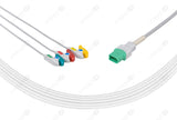 Datascope Compatible One Piece Reusable ECG Cable - IEC - 3 Leads Grabber