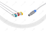 BIOSYS Compatible One Piece Reusable ECG Cable - IEC - 3 Leads Grabber