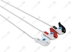 CAS Compatible One Piece Reusable ECG Cable - AHA - 3 Leads Grabber