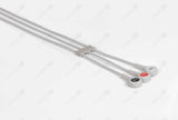 AAMI 6-pin Compatible One-Piece Reusable ECG Cable - AHA - 3 Leads Snap