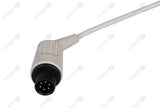 AAMI 6Pin Compatible One Piece Reusable ECG Cable - AHA - 3 Leads Grabber