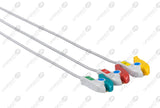 Welch Allyn Compatible One Piece Reusable ECG Cable - IEC - 3 Leads Grabber
