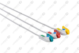 GE-Hellige Compatible One Piece Reusable ECG Cable - IEC - 3 Leads Grabber