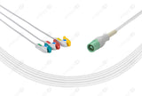 Fukuda Denshi Compatible One Piece Reusable ECG Cable - IEC - 3 Leads Grabber