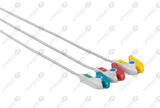 Siemens CT Compatible One Piece Reusable ECG Cable - IEC - 3 Leads Grabber