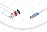Siemens CT Compatible One Piece Reusable ECG Cable 3 Leads Grabber