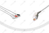 Mennen Compatible One Piece Reusable ECG Cable 3 Leads Snap