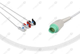 Mennen Compatible One Piece Reusable ECG Cable 3 Leads Grabber