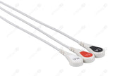 Mennen Compatible One Piece Reusable ECG Cable - AHA - 3 Leads Snap