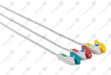 Drager Compatible One Piece Reusable ECG Cable - IEC - 3 Leads Grabber