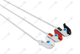 Drager Compatible One Piece Reusable ECG Cable - AHA - 3 Leads Grabber