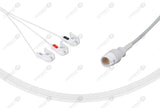 Philips Compatible One Piece Disposable ECG Cable 3 Leads Grabber Box of 10