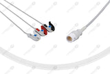 Philips Compatible One Piece Reusable ECG Cable-989803143181 3 Leads Grabber