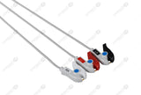 Philips Compatible One Piece Reusable ECG Cable - AHA - 3 Leads Grabber