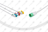 Spacelabs Compatible One Piece Reusable ECG Cable - IEC - 3 Leads Grabber