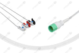 Spacelabs Compatible One Piece Reusable ECG Cable 3 Leads Grabber