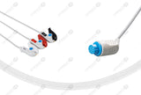 Artema Compatible One Piece Reusable ECG Cable - AHA - 3 Leads Snap
