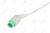Kontron Compatible One Piece Reusable ECG Cable - AHA - 3 Leads Snap