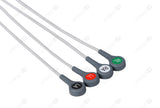 Medtronic Compatible One Piece Reusable ECG Cable - AHA - 4 Leads Snap