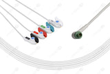 Schiller Comaptible One-Piece Reusable ECG Cable - AHA - 4 Leads Grabber