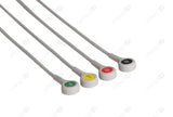 Schiller Compatible One-Piece Reusable ECG Cable - IEC - 4 Leads Snap