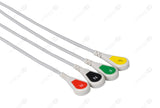 Primedic Compatible One Piece Reusable ECG Cable - IEC - 4 Leads Snap