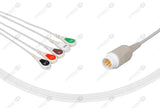 Philips Compatible One Piece Reusable ECG Cable-M1736A 5 Leads Snap