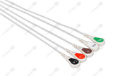 Philips Compatible One Piece Reusable ECG Cable - AHA - 5 Leads Snap