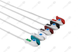 AAMI 5Pin Compatible One Piece Reusable ECG Cable - AHA - 5 Leads Grabber