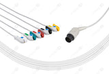 Nihon Kohden Compatible One Piece Reusable ECG Cable - IEC - 5 Leads Grabber
