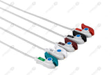 Nihon Kohden Compatible One Piece Reusable ECG Cable - AHA - 5 Leads Grabber