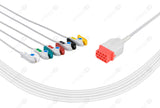 Bionet Compatible One-Piece Reusable ECG Cable - IEC - 5 Leads Grabber