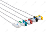 MEK Compatible One Piece Reusable ECG Cable - IEC - 5 Leads Grabber