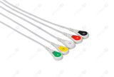 COLIN Compatible One Piece Reusable ECG Cable - IEC - 5 Leads Snap
