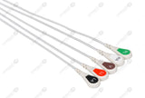 COLIN Compatible One Piece Reusable ECG Cable - AHA - 5 Leads Snap