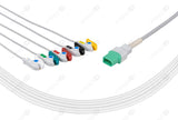 Datascope Compatible One Piece Reusable ECG Cable - IEC - 5 Leads Grabber