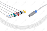 Creative Compatible One Piece Reusable ECG Cable - IEC - 5 Leads Grabber