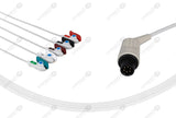 AAMI 6Pin Compatible One Piece Reusable ECG Cable 5 Leads Grabber